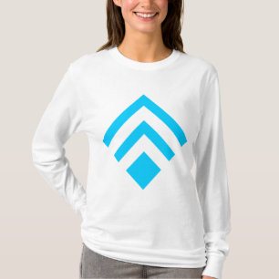 Camiseta Seta geométrica 02 - azul-céu