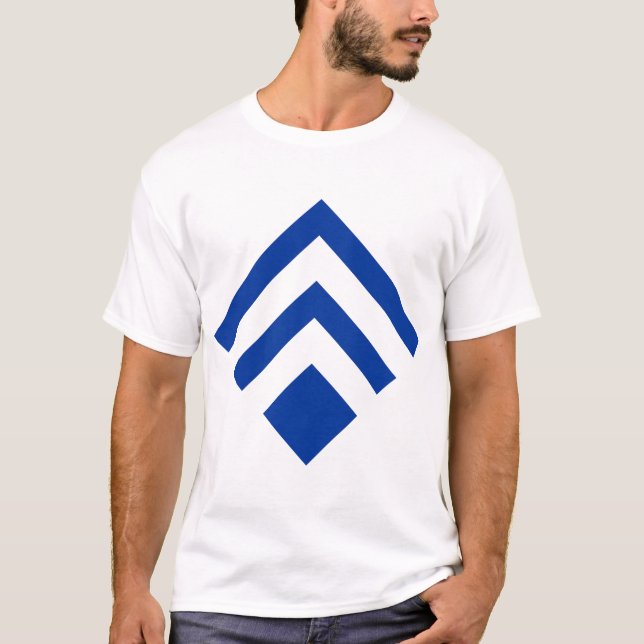 Camiseta Seta Geométrica 02 - Azul Marinho (Frente)