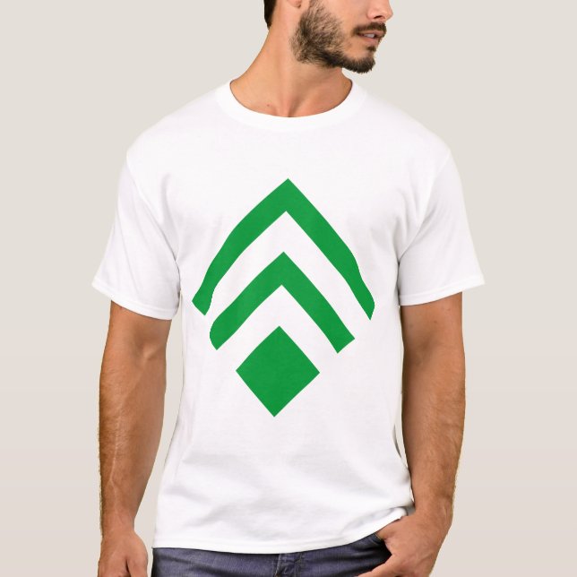 Camiseta Seta Geométrica 02 - Verde-Grama (Frente)