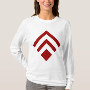 Camiseta Seta geométrica 02 - vermelho do rubi