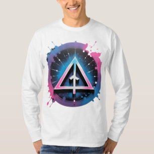 Camiseta Seta Geométrica de Neon em Splash Cósmico