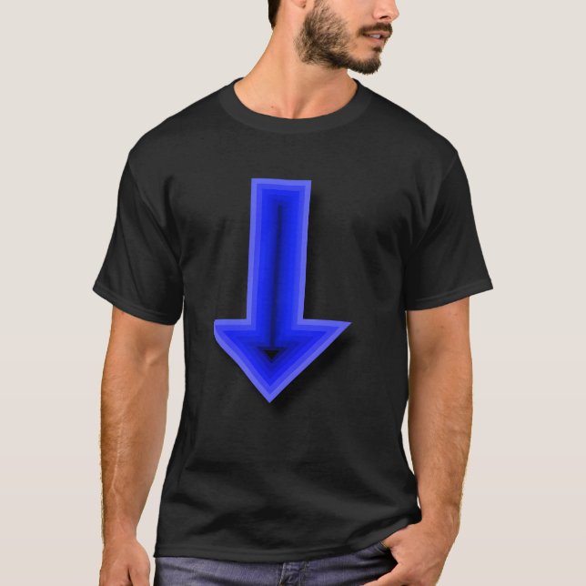 Camiseta Seta para Baixo Apontando para Baixo (Frente)