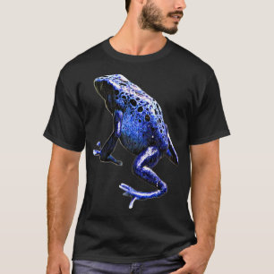 Camiseta Seta Sapo Design de Seta Dart Azul Seta Venenosa