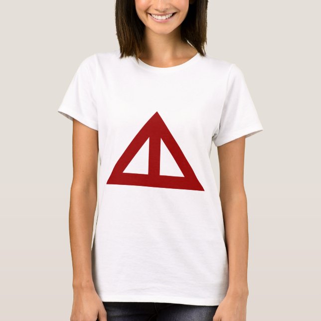 Camiseta Seta Triangular Dividida (Frente)