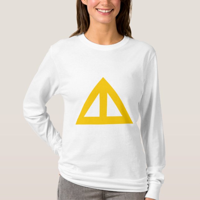Camiseta Seta Triangular Dividida (Frente)