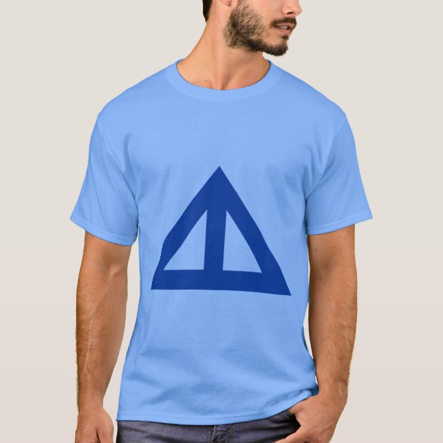 Camiseta Seta Triangular Dividida (Frente)