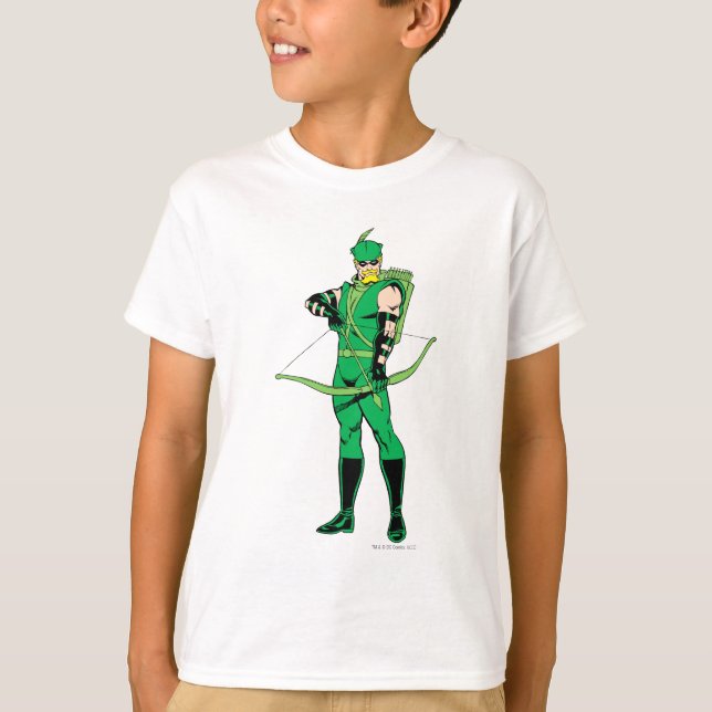 Camiseta Seta Verde em Pé com Arco (Frente)