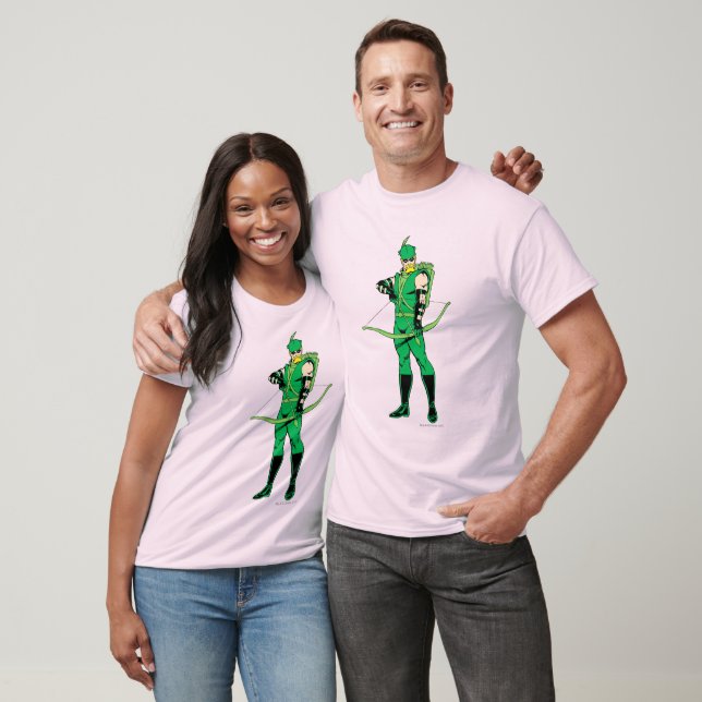 Camiseta Seta Verde em Pé com Arco (Unissex)
