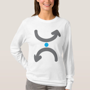 Camiseta Setas Curvas Abstratas Troca Fluxo Simbólico