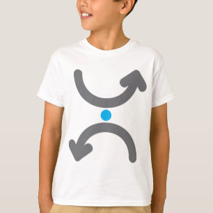 Camiseta Setas Curvas Abstratas Trocam Fluxo Simbólico
