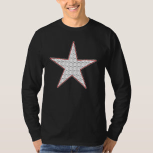 Camiseta Setas de Coração Preto e Branco - Arte de Padrão
