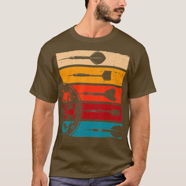 Camiseta Setas de dardos da equipe do desktop retrô (Frente)