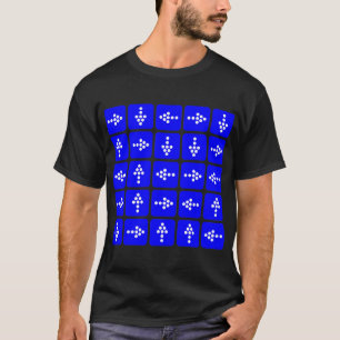Camiseta Setas do estilo do diodo emissor de luz - azul