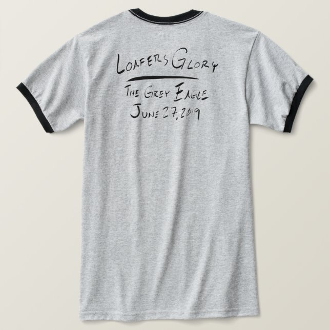 Camiseta Setas escritas à mão da glória dos Loafers (Verso do Design)