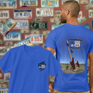Camiseta Setas gêmeas de rota histórica 66, fotografia de