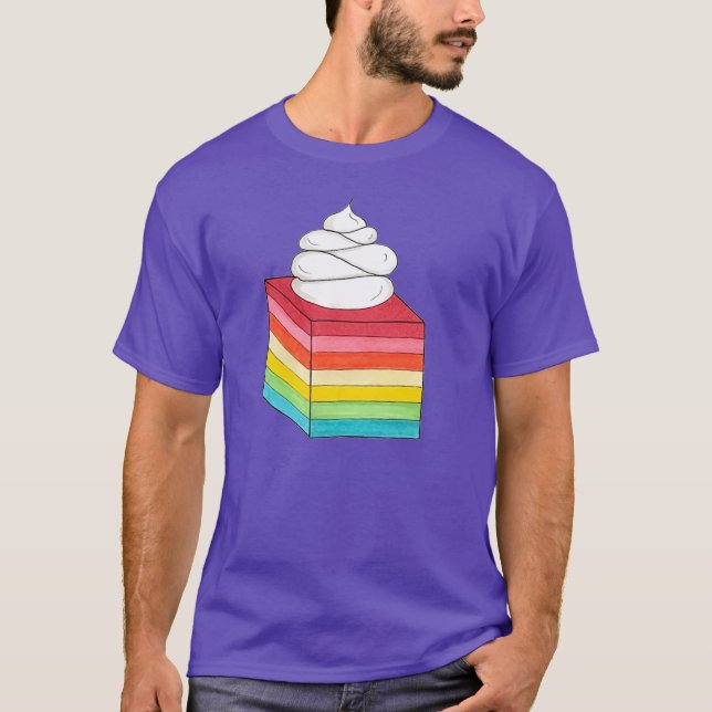 Camiseta Sete Camadas Retro Arco-Íris Gelatina Calada (Frente)