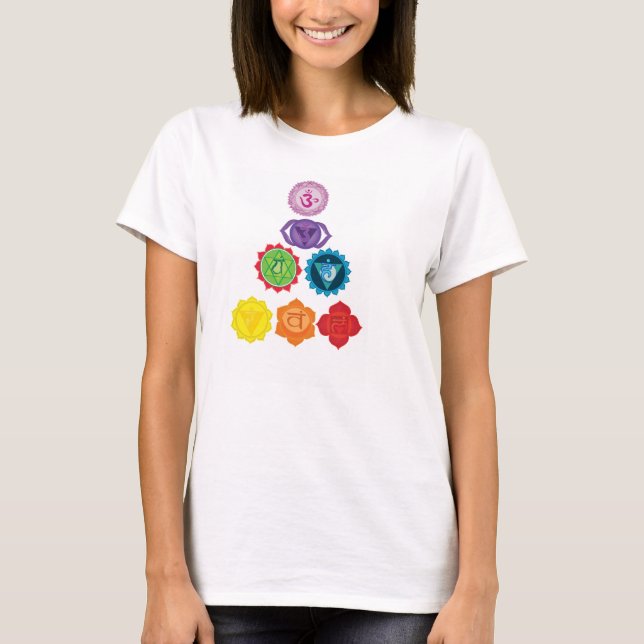 Camiseta Sete Chakras - Novo Tanque de Workout das Mulheres (Frente)