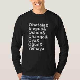 Camiseta Sete Deuses Africanos Poderiam Obatala Orisha Espí