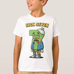 Camiseta Sete Doentes Meme Engraçado Tendência 6 7 Fantasia