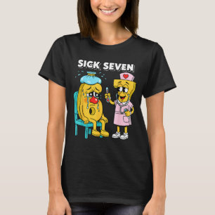 Camiseta Sete Doentes Meme Seis Sete Doentes 7 Enfermeira E