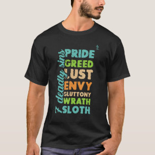 Camiseta Sete finos mortais cristão casual