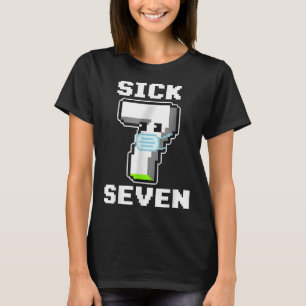 Camiseta Sete Pixel Doente Divertido Roupa de Halloween Mem