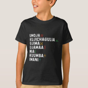 Camiseta Sete Princípios De Kwanzaa Happy Kwanzaa 8