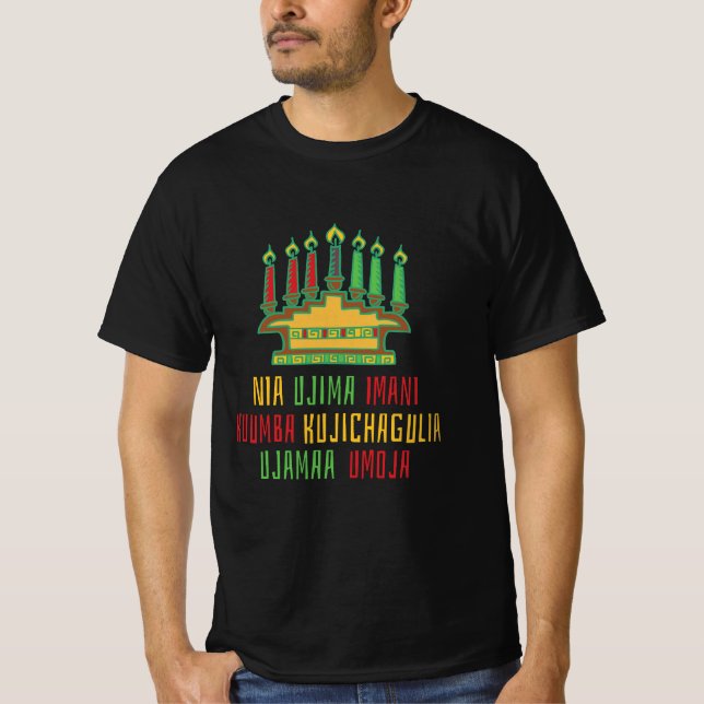 CAMISETA SETE PRINCÍPIOS DO KWANZAA (Frente)