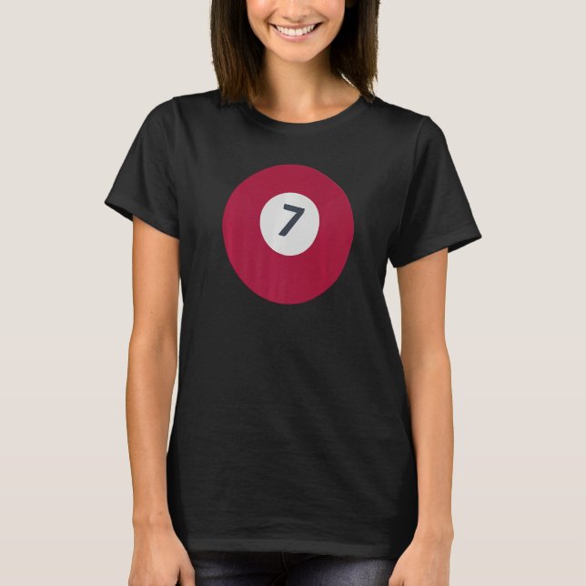 Camiseta Sete times número 7 Lucky Brown Ball Billiards Poo (Frente)