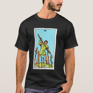 Camiseta Sete Wands Vintage Tarot Card Rider Waite Dec