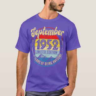 Camiseta Setembro 1952 Edição Limitada 70 Aniversário 70 Ye