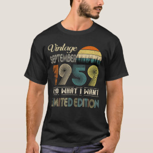 Camiseta Setembro 1959 Vintage 63 Anos Aniversário