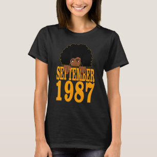 Camiseta Setembro 1987 35º aniversário 35 anos negro