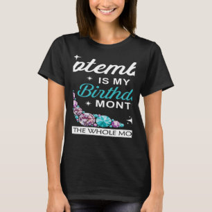 Camiseta Setembro Aniversário Mês Feliz Ideias do Partido M