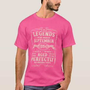 Camiseta Setembro De 1954 Presentes De Aniversário Para 70