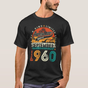 Camiseta Setembro De 1960 63 Anos 63 Anos Homens De Anivers