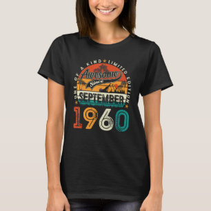 Camiseta Setembro De 1960 63 Anos 63 Anos Homens De Anivers