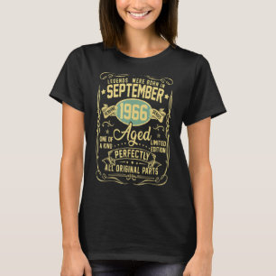 Camiseta Setembro de 1966 56º aniversário 56 anos de mulher