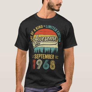 Camiseta Setembro De 1968 Vintage, 55 Anos, Retro 55th Bir