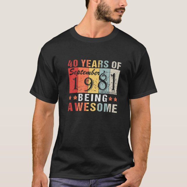 Camiseta Setembro De 1981 40 Anos De Esforço Legal 40º (Frente)