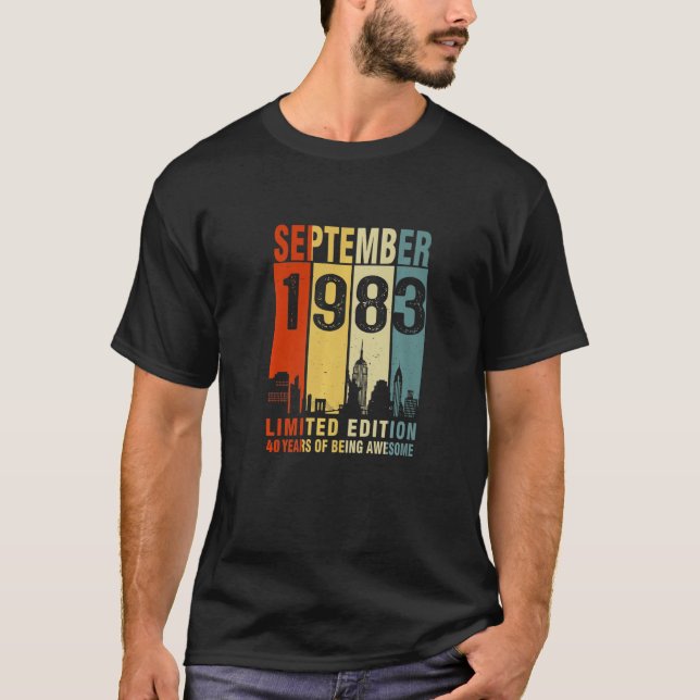 Camiseta Setembro De 1983: 40 Anos De Vintage Espetacular (Frente)