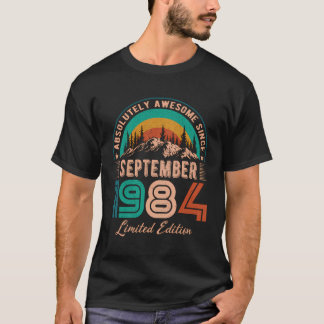 Camiseta Setembro De 1984 Aniversário Espetacular Desde 19 