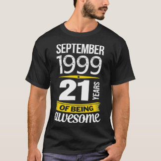 Camiseta Setembro de 1999 21 anos de incrível 21ruas Birt