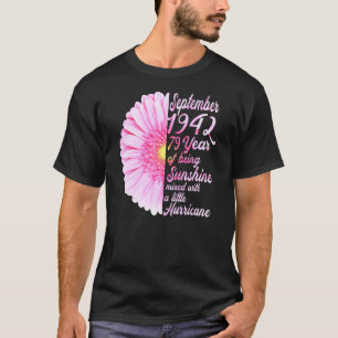 Camiseta Setembro Garota 1942 Aniversário Para Ela