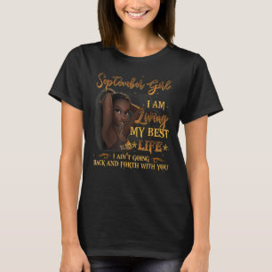 Camiseta Setembro Garota Feliz Aniversário Para Mim Mulher