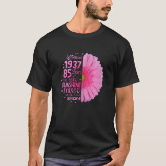 Camiseta Setembro Rapariga 1937 85 Anos 85 Anos Aniversário