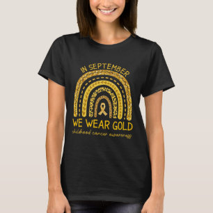 Camiseta Setembro Vestimos a consciência Dourada do Cancer