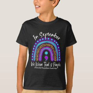 Camiseta Setembro Vestimos Teal & Suicídio Roxo Impede