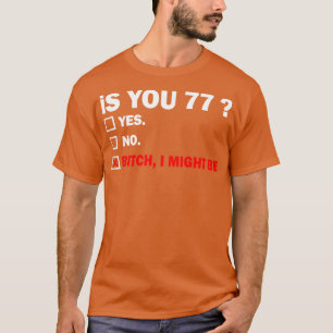 Camiseta setenta e sete 77 anos aniversário 77