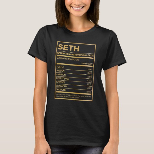 Camiseta Seth Quantidade De Informações Nutricionais Por Se (Frente)